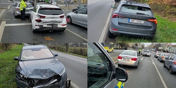 Zfetovaný a opilý řidič způsobil nehodu čtyř vozů a z místa ujel