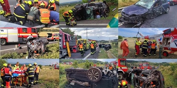 Velmi vážná nehoda, řidičku museli z vraku vozu vyprošťovat