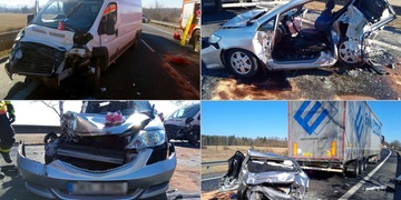 Dodávka auto doslova zarazila pod návěs kamionu