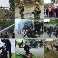 Během cvičení se skupina demonstrantů pokusila vniknout na základnu LZS