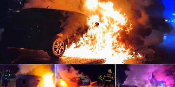 Požár auto zcela zlikvidoval
