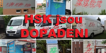 Sprejerský postrach dopaden, mladiství za jediný večer nastříkali 98 x HSK