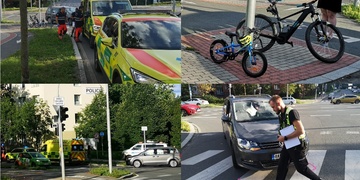 Střet auta s otcem a jeho pětiletým synkem