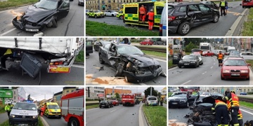 Hromadná nehoda v centru Plzně - aktualizováno