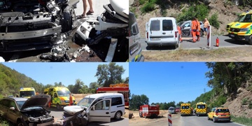 Čelní střet dvou osobních vozů