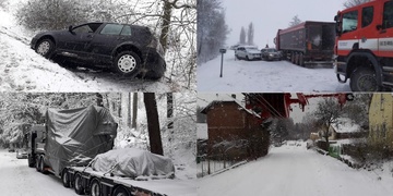 Sníh značně zkomplikoval dopravu