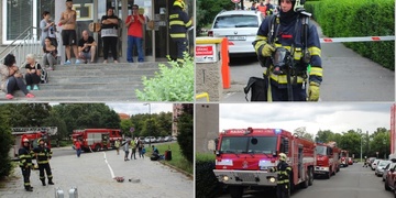 Požár v bývalém hotelu Škoda