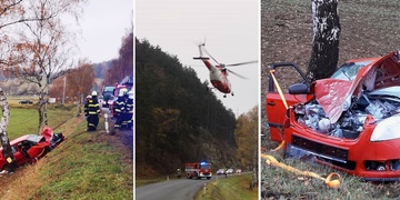 Těžce zraněného muže transportoval vrtulník LZS