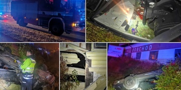 Auto v kotrmelcích přistálo v Dřevo Trustu