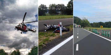 Motorkář havaroval a vážně se zranil