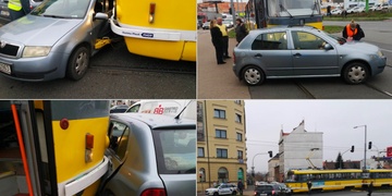 Vjel přímo před tramvaj