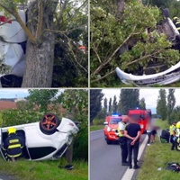 Auto plné mládeže narazilo do stromu