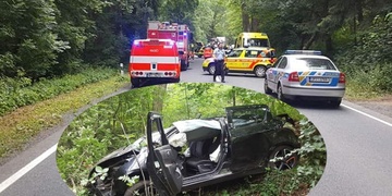 Auto se zřítilo do strže, řidič havárii nepřežil