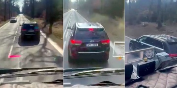 Jak řidič osobáku "vychovával" řidiče kamionu