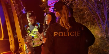 Těžce opilá žena smetla lampu a pak s vozem skončila v křoví