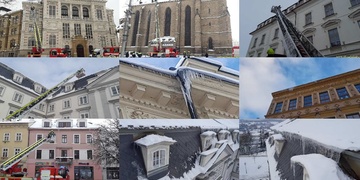 Hasiči připomínají kdo má odpovědnost za odstranění ledu či sněhu ze střech