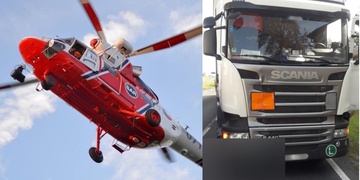 Kamion srazil a těžce zranil chodce