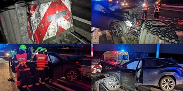 Vážná nehoda na sjezdu z D5 u Černic