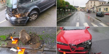Těžce opilý řidič způsobil dopravní nehodu