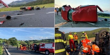 Motorkář po střetu s autem zemřel - aktualizováno