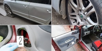 Jedno auto nabourané, druhé vykradené
