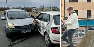 Řidička se zákazem řízení vjela do křižovatky na červenou a zranila jednoho člověka