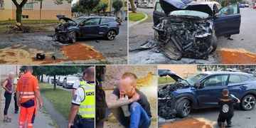 Vážná nehoda na Borech, auto ve vysoké rychlosti narazilo do stromu