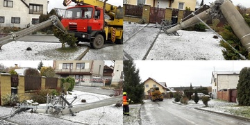 Tatra jela jak sáňky a pak odstřihla půl obce od elektřiny