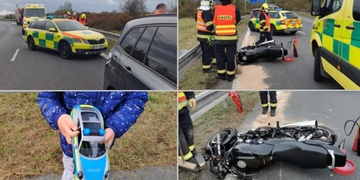 Střet motocyklu s autem