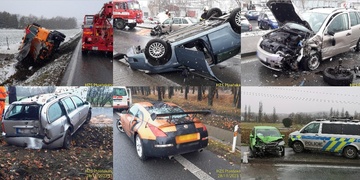 Čtyři vážné dopravní nehody během jediné hodiny