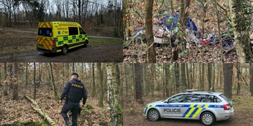 Na Lochotíně byl nalezen mrtvý muž ve stanu