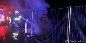 Noční požár na Košutce