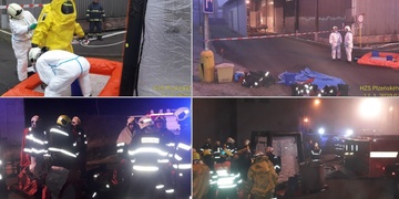 Únik většího množství kyseliny dusičné