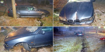 Řidič nezvládl řízení a vymetl celé okolí silnice