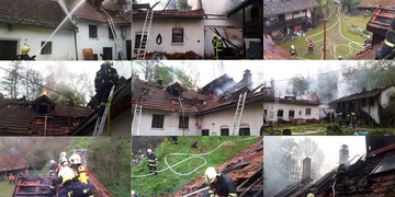 Rozsáhlý požár historického mlýna