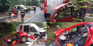 Další dnešní vážná dopravní nehoda, na místě jsou čtyři zranění