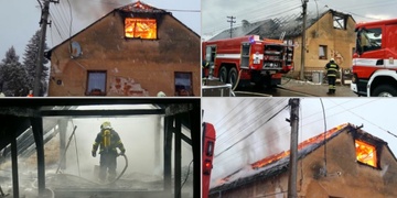 Rozsáhlý požár rodinného domku, rodina přišla o vše