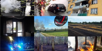 Požáry pole, bytu, lesa i auta