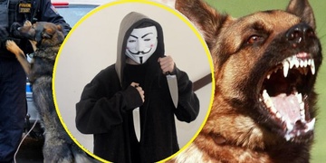 Feťák v masce a s dvěma noži útočil na policisty! Zastavil ho musel až služební pes.