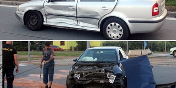 Nehoda zablokovala Lidickou v Plzni