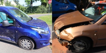 Řidič přejel do protisměru a havaroval