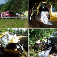 Čelní střet u Plzně - tři těžce zranění