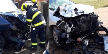 Čelní střet vozů u Druztové