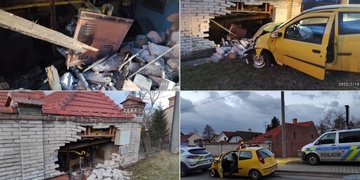 S autem projel zdí do domu