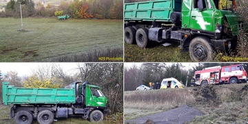 Řidič skákal z převracející se Tatry