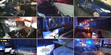 Šílená demoliční jízda autobusu