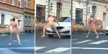 Celostátně hledaný prováděl striptýz uprostřed ulice