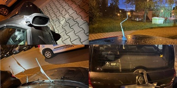 Opilec se vyřádil na zaparkovaném autě