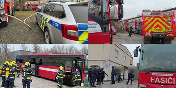 Požár ubytovny, hasiči evakuovali 40 osob
