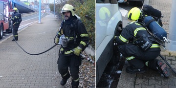 Dodávka GLS začala sama hořet